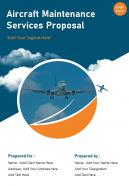 Aircraft maintenance services proposal example document report doc pdf ppt