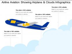 Airline Aviation Showing Airplane And Clouds Infographics