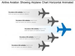 Airline aviation showing airplane chart horizontal animated