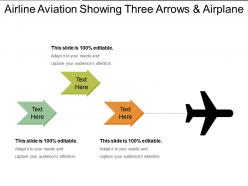 Airline Aviation Showing Three Arrows And Airplane
