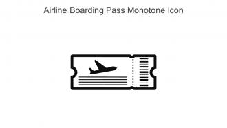 Airline Boarding Pass Monotone Icon In Powerpoint Pptx Png And Editable Eps Format