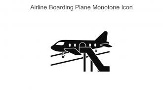 Airline Boarding Plane Monotone Icon In Powerpoint Pptx Png And Editable Eps Format