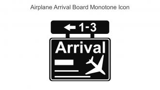 Airplane Arrival Board Monotone Icon In Powerpoint Pptx Png And Editable Eps Format
