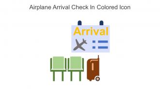 Airplane Arrival Check In Colored Icon In Powerpoint Pptx Png And Editable Eps Format