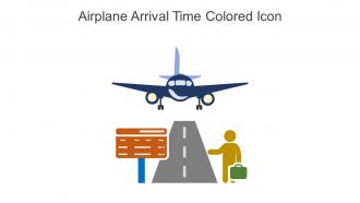 Airplane Arrival Time Colored Icon In Powerpoint Pptx Png And Editable Eps Format