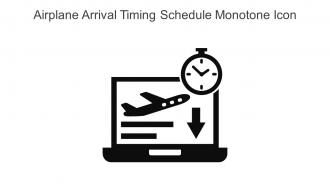 Airplane Arrival Timing Schedule Monotone Icon In Powerpoint Pptx Png And Editable Eps Format