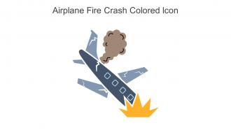 Airplane Fire Crash Colored Icon In Powerpoint Pptx Png And Editable Eps Format
