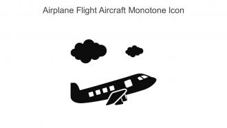 Airplane Flight Aircraft Monotone Icon In Powerpoint Pptx Png And Editable Eps Format