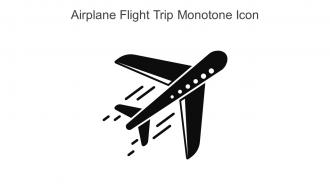 Airplane Flight Trip Monotone Icon In Powerpoint Pptx Png And Editable Eps Format