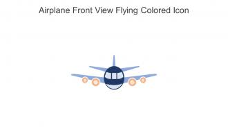 Airplane Front View Flying Colored Icon In Powerpoint Pptx Png And Editable Eps Format