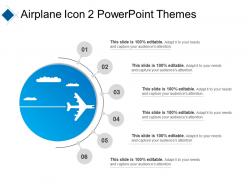 Airplane icon 2 powerpoint themes ppt diagrams