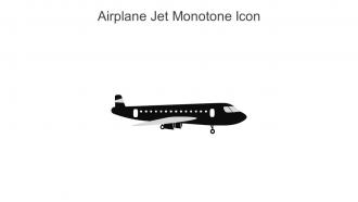 Airplane Jet Monotone Icon In Powerpoint Pptx Png And Editable Eps Format
