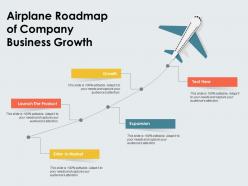 Airplane roadmap of company business growth