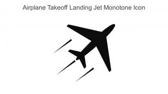 Airplane Takeoff Landing Jet Monotone Icon In Powerpoint Pptx Png And Editable Eps Format