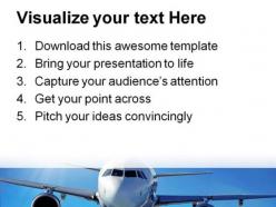 Airplane transportation powerpoint templates and powerpoint backgrounds 0511