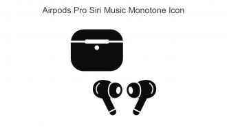 Airpods Pro Siri Music Monotone Icon In Powerpoint Pptx Png And Editable Eps Format