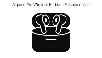 Airpods Pro Wireless Earbuds Monotone Icon In Powerpoint Pptx Png And Editable Eps Format