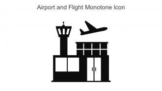 Airport And Flight Monotone Icon In Powerpoint Pptx Png And Editable Eps Format