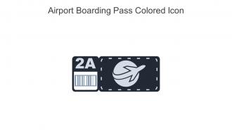 Airport Boarding Pass Colored Icon In Powerpoint Pptx Png And Editable Eps Format