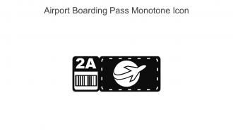 Airport Boarding Pass Monotone Icon In Powerpoint Pptx Png And Editable Eps Format