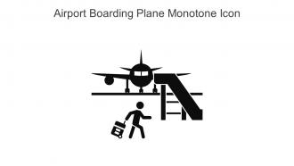 Airport Boarding Plane Monotone Icon In Powerpoint Pptx Png And Editable Eps Format