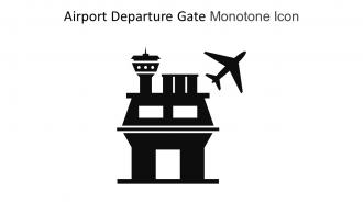Airport Departure Gate Monotone Icon In Powerpoint Pptx Png And Editable Eps Format
