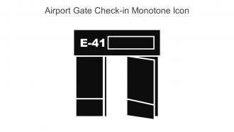 Airport Gate Check In Monotone Icon In Powerpoint Pptx Png And Editable Eps Format