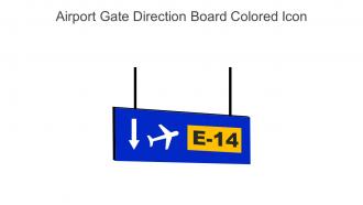 Airport Gate Direction Board Colored Icon In Powerpoint Pptx Png And Editable Eps Format