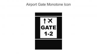 Airport Gate Monotone Icon In Powerpoint Pptx Png And Editable Eps Format