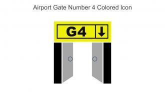 Airport Gate Number 4 Colored Icon In Powerpoint Pptx Png And Editable Eps Format