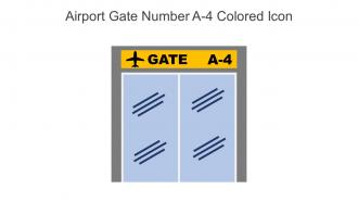 Airport Gate Number A 4 Colored Icon In Powerpoint Pptx Png And Editable Eps Format