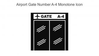 Airport Gate Number A 4 Monotone Icon In Powerpoint Pptx Png And Editable Eps Format