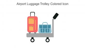Airport Luggage Trolley Colored Icon In Powerpoint Pptx Png And Editable Eps Format