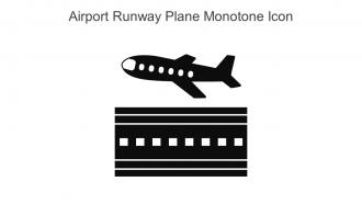 Airport Runway Plane Monotone Icon In Powerpoint Pptx Png And Editable Eps Format