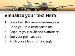 Airport rush travel powerpoint templates and powerpoint backgrounds 0511