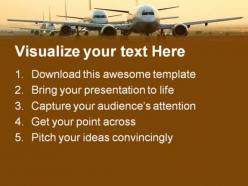 Airport rush travel powerpoint templates and powerpoint backgrounds 0511