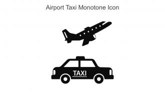 Airport Taxi Monotone Icon In Powerpoint Pptx Png And Editable Eps Format