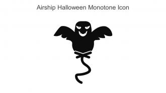 Airship Halloween Monotone Icon In Powerpoint Pptx Png And Editable Eps Format