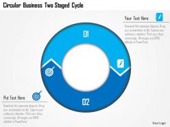 Aj circular business two staged cycle powerpoint template