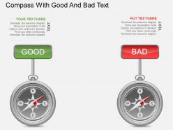 Aj Compass With Good And Bad Text Powerpoint Template