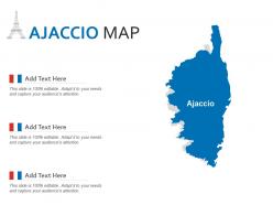 Ajaccio map powerpoint presentation ppt template