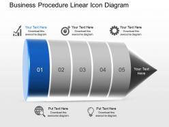 Ak business procedure linear icon diagram powerpoint template slide