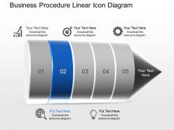 Ak business procedure linear icon diagram powerpoint template slide