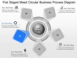 Ak five staged mixed circular business process diagram powerpoint template