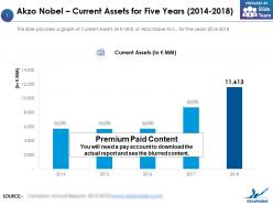 Akzo nobel current assets for five years 2014-2018