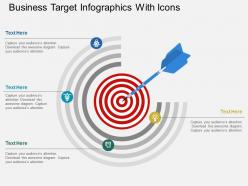 Al business target infographics with icons flat powerpoint design