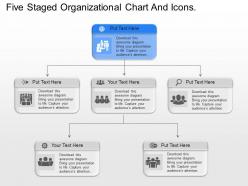 Al five staged organizational chart and icons powerpoint template