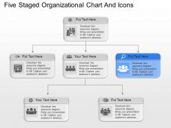 Al five staged organizational chart and icons powerpoint template