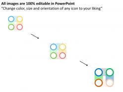 Al four circles with icons option infographics flat powerpoint design