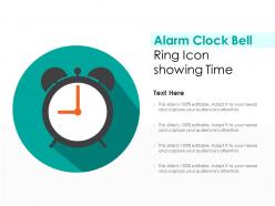 Alarm clock bell ring icon showing time